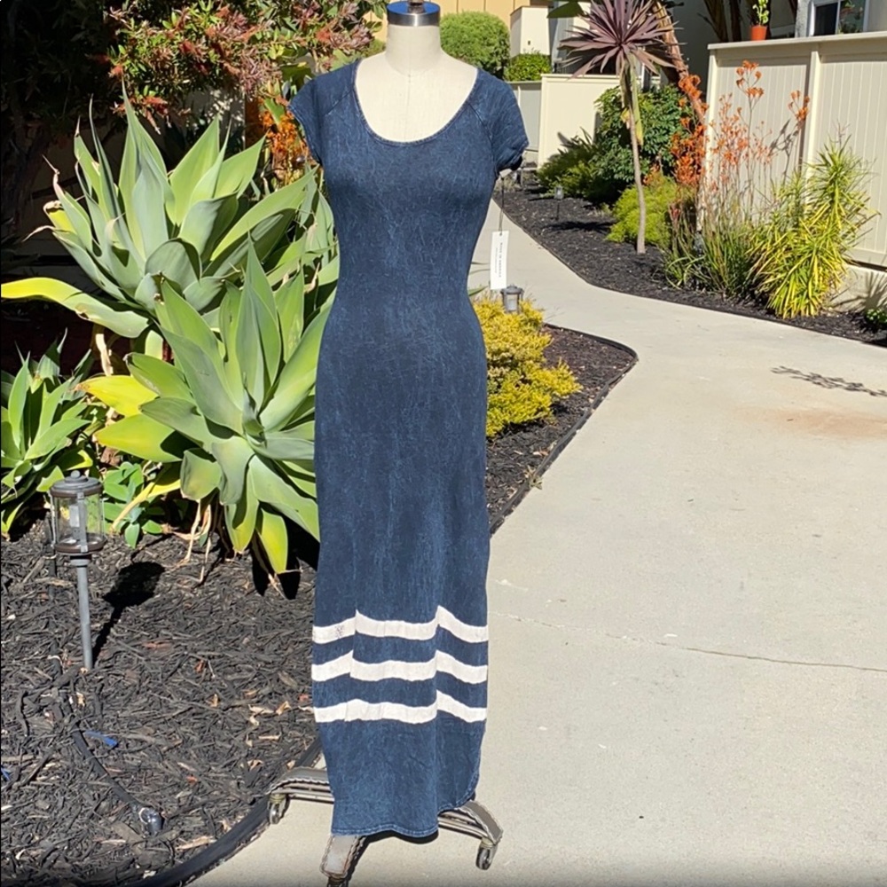 SOL ANGELES cotton jersey dress indigo